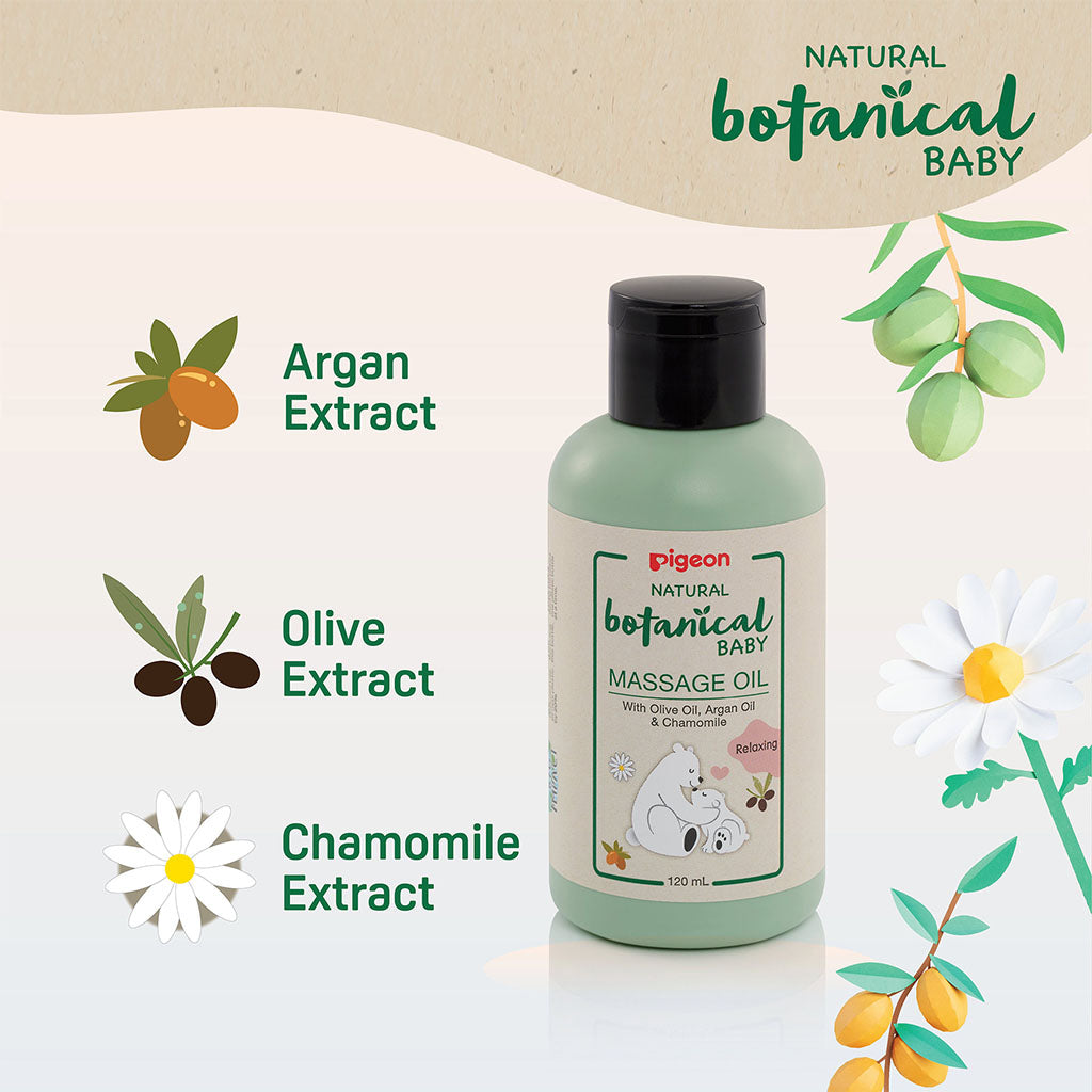 Pigeon Natural Botanical Baby Massage Oil 120ml - Easy Pharmacy LLC