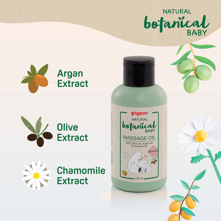 Pigeon Natural Botanical Baby Massage Oil 120ml - Easy Pharmacy LLC