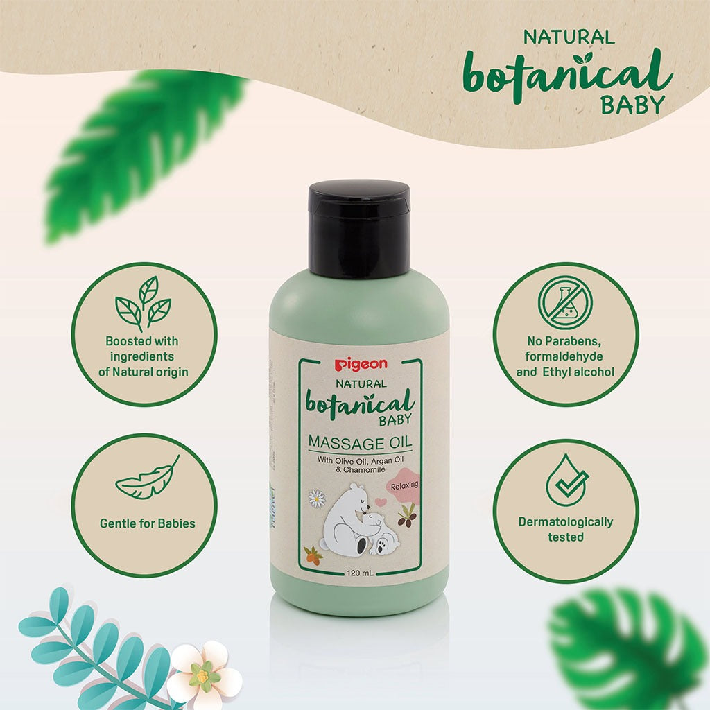 Pigeon Natural Botanical Baby Massage Oil 120ml - Easy Pharmacy LLC