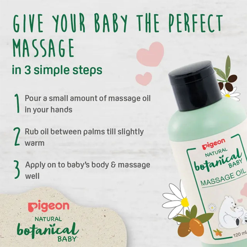 Pigeon Natural Botanical Baby Massage Oil 120ml - Easy Pharmacy LLC