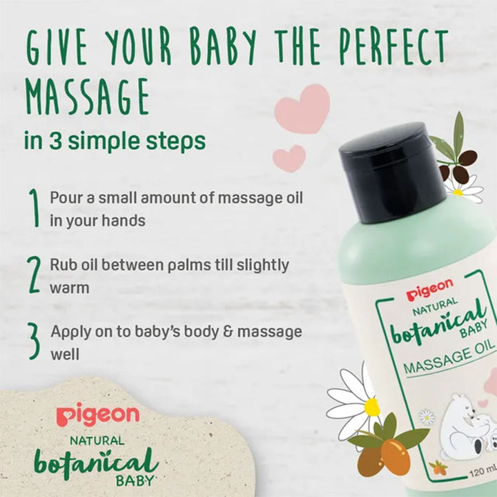 Pigeon Natural Botanical Baby Massage Oil 120ml - Easy Pharmacy LLC