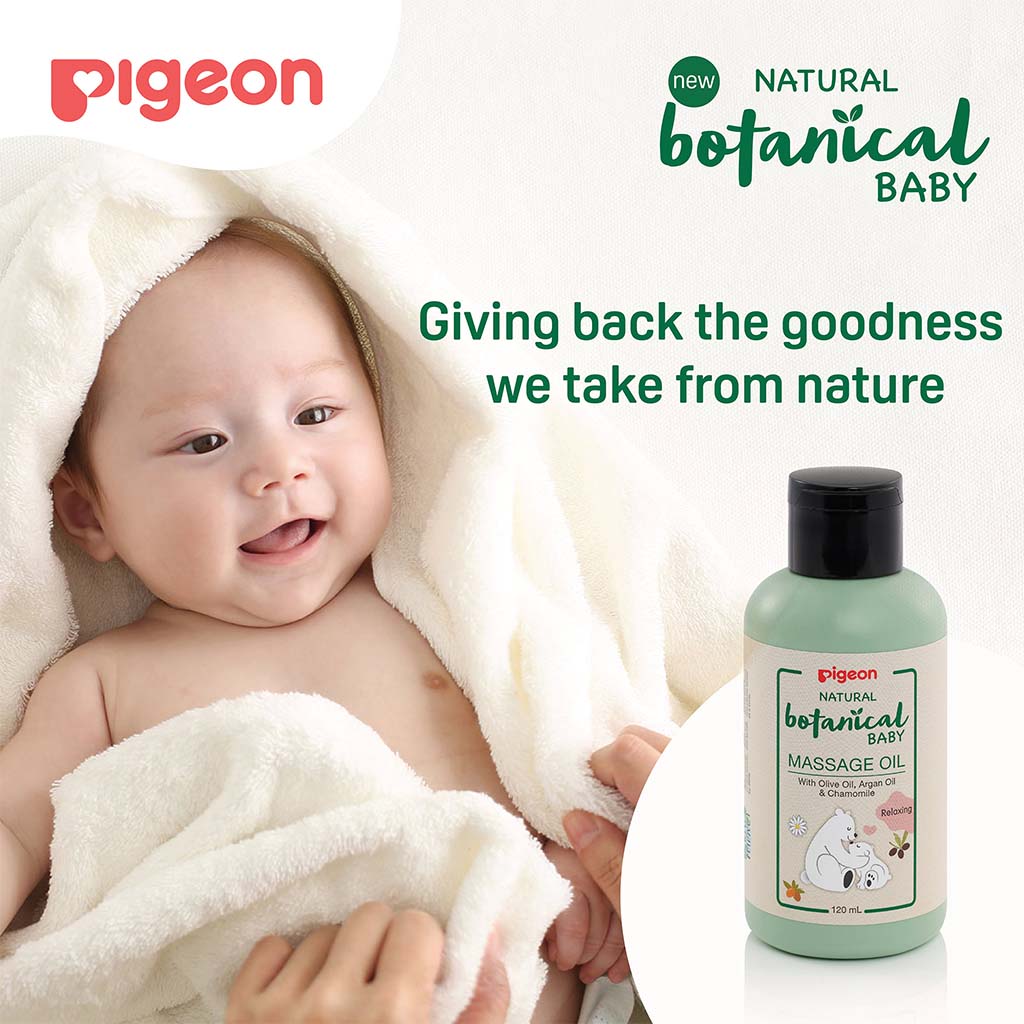Pigeon Natural Botanical Baby Massage Oil 120ml - Easy Pharmacy LLC