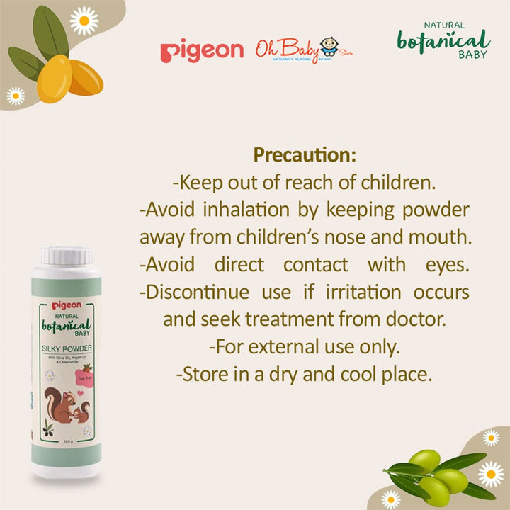Pigeon Natural Botanical Baby Silky Talc-Free Powder 125g - Easy Pharmacy LLC