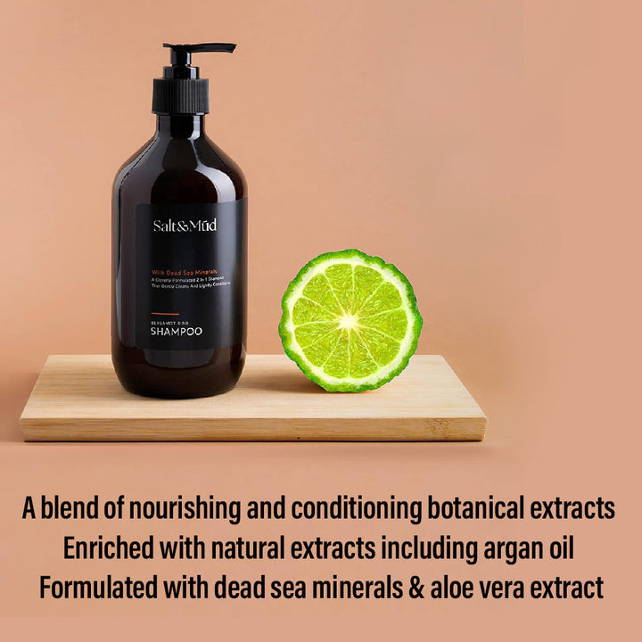 Salt And Mud Hair Shampoo With Dead Sea Minerals & Bergamot Rind 500ml - Easy Pharmacy LLC