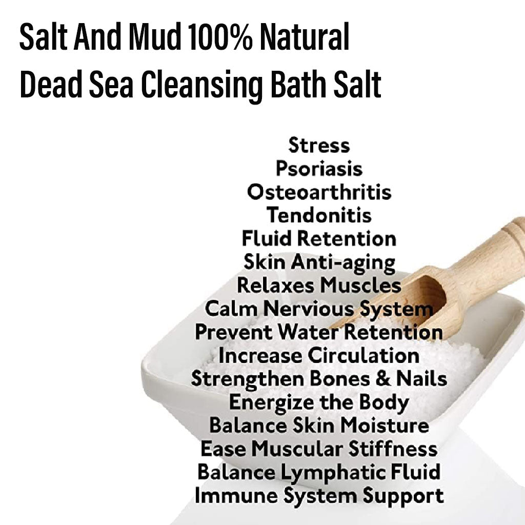 Salt And Mud 100% Natural Dead Sea Cleansing Bath Salt 500g - Easy Pharmacy LLC