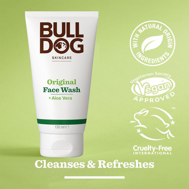 Bulldog Skincare Original Face Wash For Men With Aloe Vera 150ml - Easy Pharmacy LLC