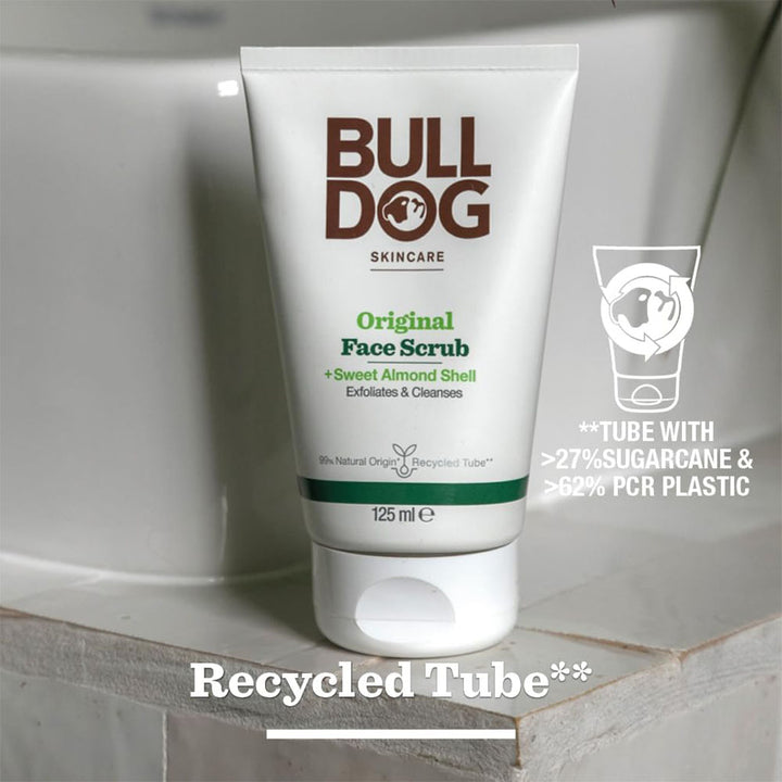 Bulldog Skincare Original Face Scrub For Men With Sweet Almond Shell 125ml - Easy Pharmacy LLC