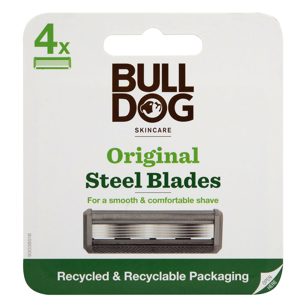 Bulldog Skincare Original Steel Blades, Pack of 4's - Easy Pharmacy LLC