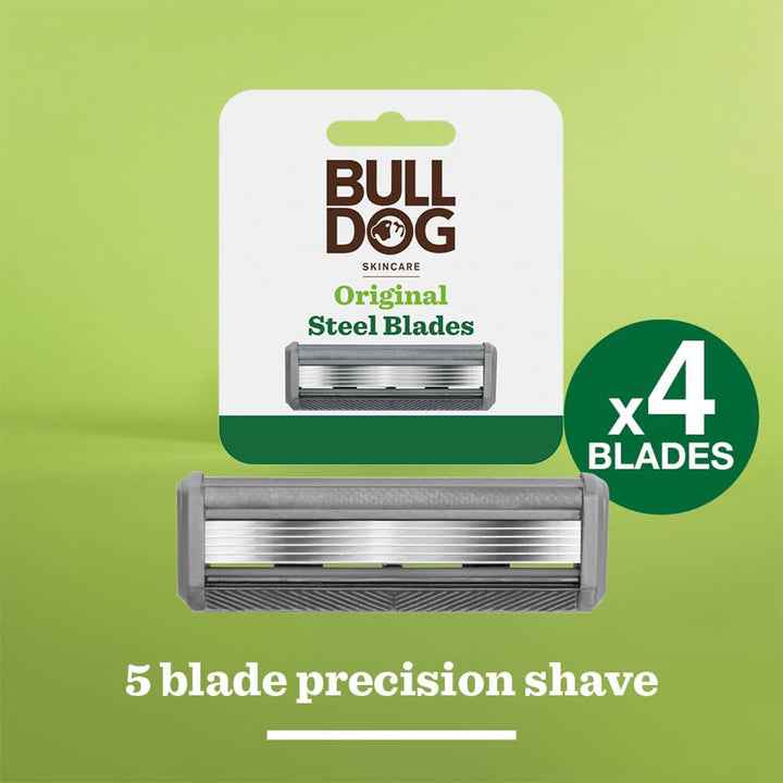 Bulldog Skincare Original Steel Blades, Pack of 4's - Easy Pharmacy LLC