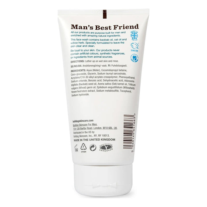 Bulldog Skincare Sensitive Face Wash For Men With Willow Herb 150ml - Easy Pharmacy LLC