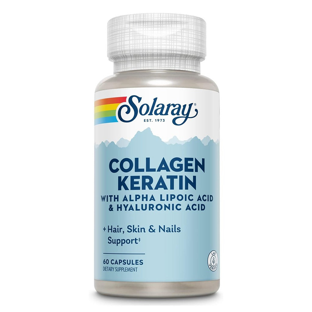 Solaray Collagen Keratin Capsules With Alpha Lipoic Acid & Hyaluronic Acid For Hair, Skin, & Nails, Pack of 60's - Easy Pharmacy LLC