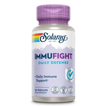 Solaray Immufight Daily Defense Vegetarian Capsules Immunity Support 60 Count