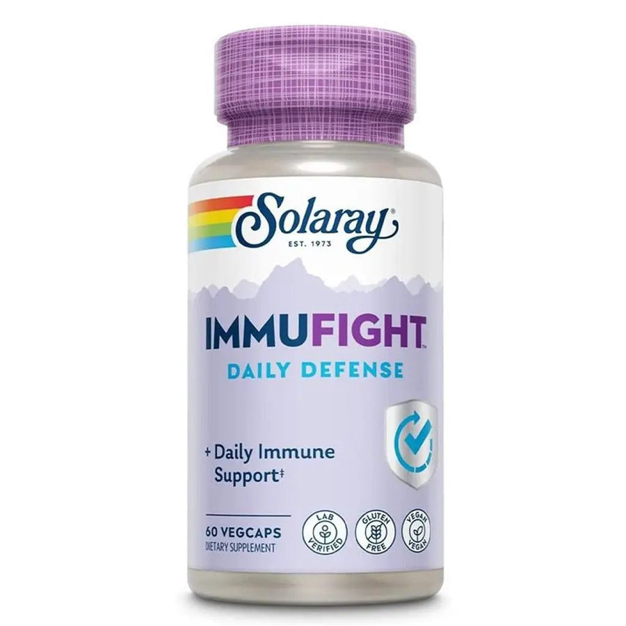 Solaray Immufight Daily Defense Vegetarian Capsules Immunity Support 60 Count