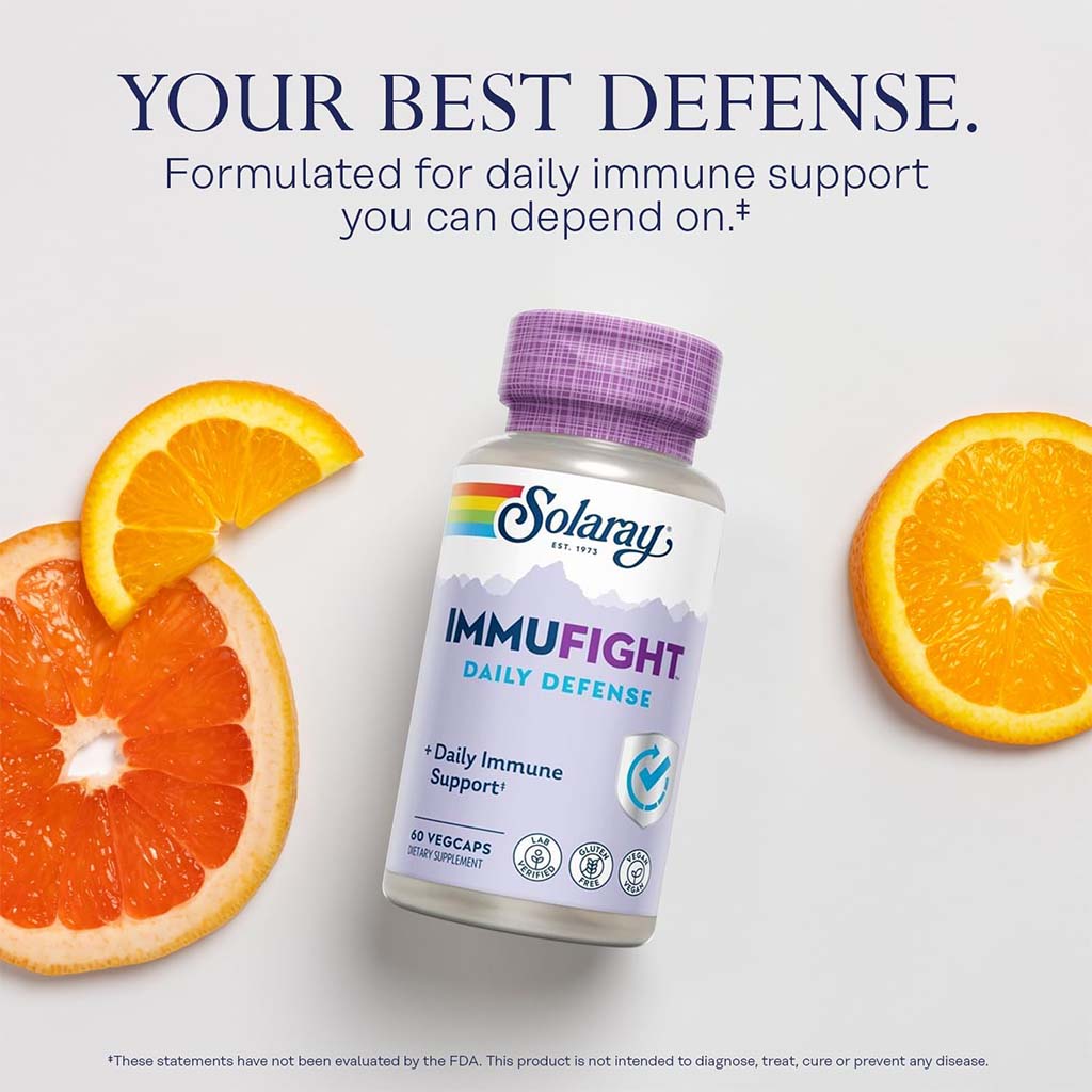 Solaray Immufight Daily Defense Vegetarian Capsules For Immunity Support, Pack of 60's - Easy Pharmacy LLC