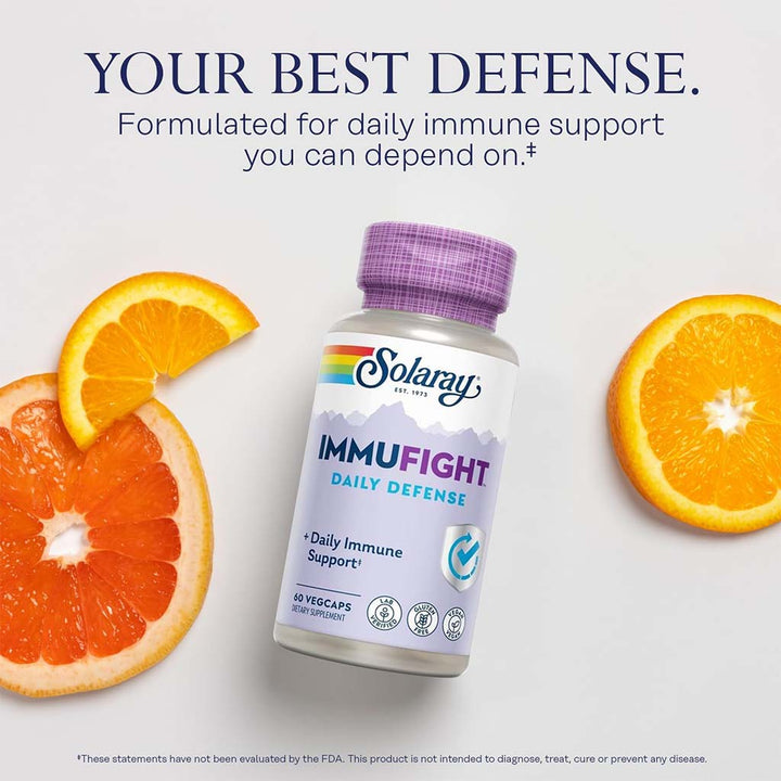 Solaray Immufight Daily Defense Vegetarian Capsules For Immunity Support, Pack of 60's - Easy Pharmacy LLC