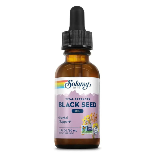 Solaray Cold Pressed Black Seed Oil 7 Percent Thymoquinone 30ml