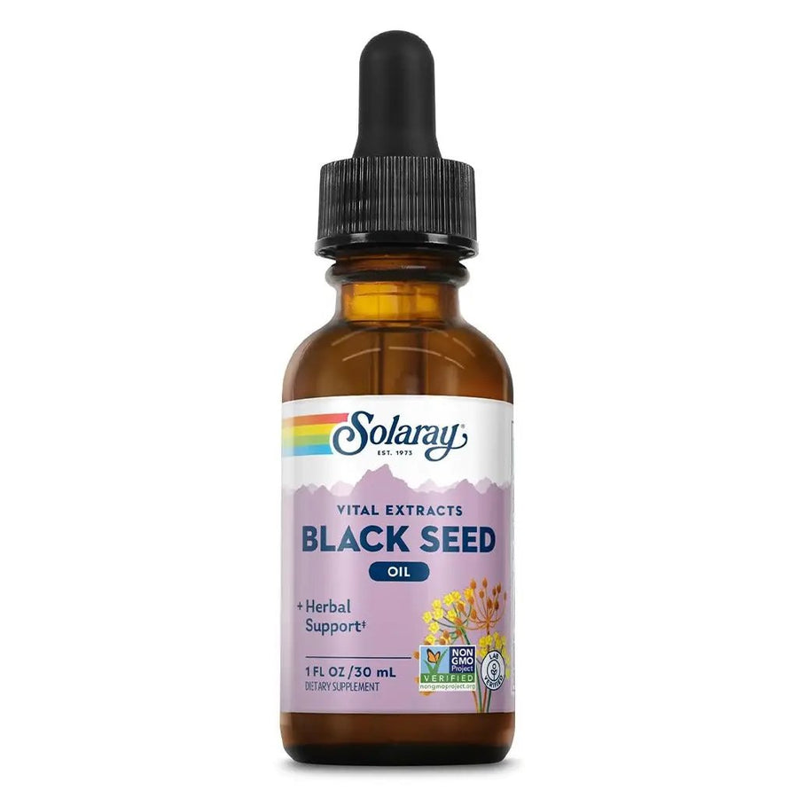 Solaray Cold Pressed Black Seed Oil 7 Percent Thymoquinone 30ml