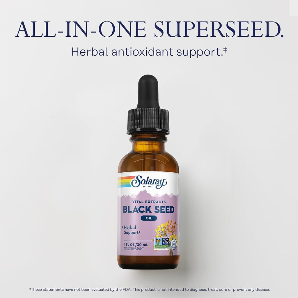 Solaray Cold Pressed Black Seed 7% Thymoquinone Oil 30ml - Easy Pharmacy LLC