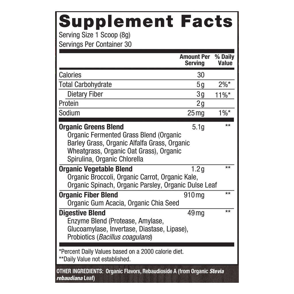 PlantFusion Organic Alkalizing Greens Fermented Superfood Powder Blend 240g - Easy Pharmacy LLC