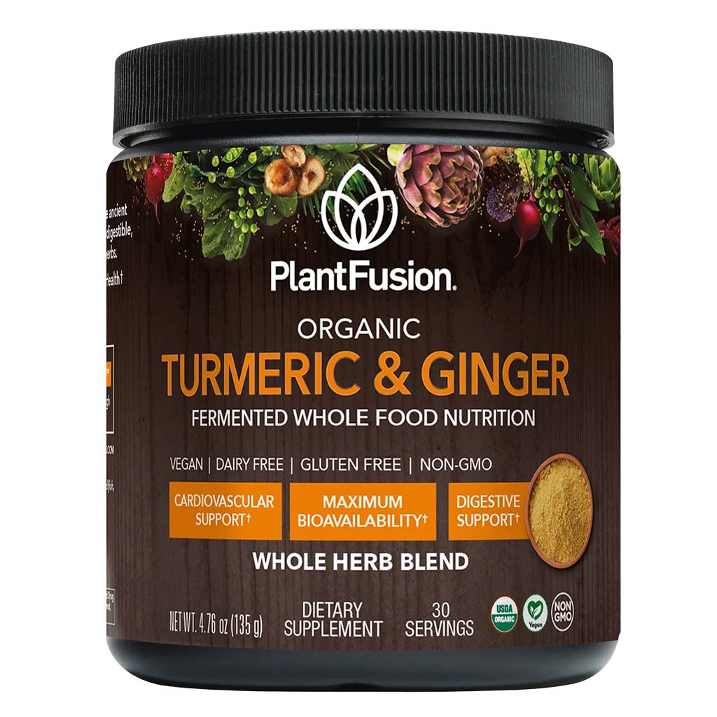 PlantFusion Organic Turmeric and Ginger Fermented Superfood Powder Blend 135g - Easy Pharmacy LLC