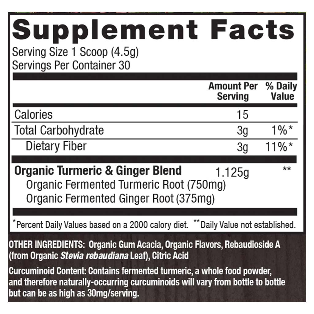 PlantFusion Organic Turmeric and Ginger Fermented Superfood Powder Blend 135g - Easy Pharmacy LLC
