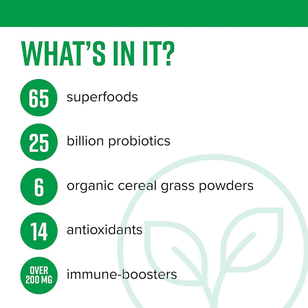 Vibrant Health Green Vibrance +25 Billion Probiotics Plant Based Super Food Powder 660g - Easy Pharmacy LLC