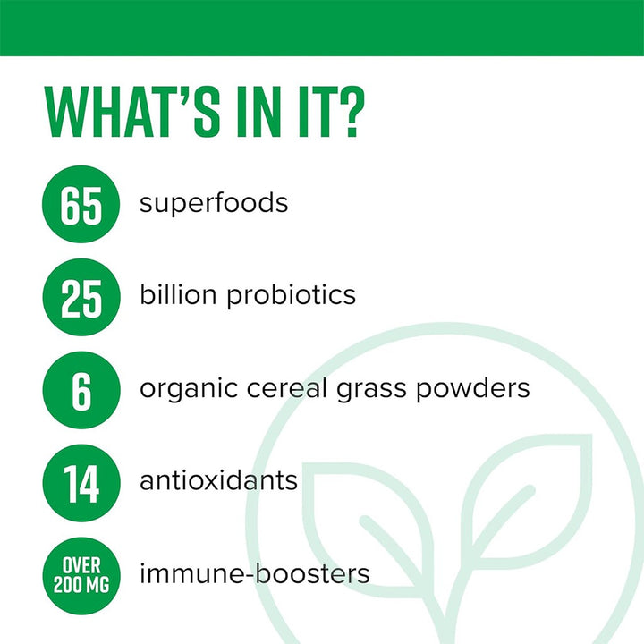 Vibrant Health Green Vibrance +25 Billion Probiotics Plant Based Super Food Powder 660g - Easy Pharmacy LLC