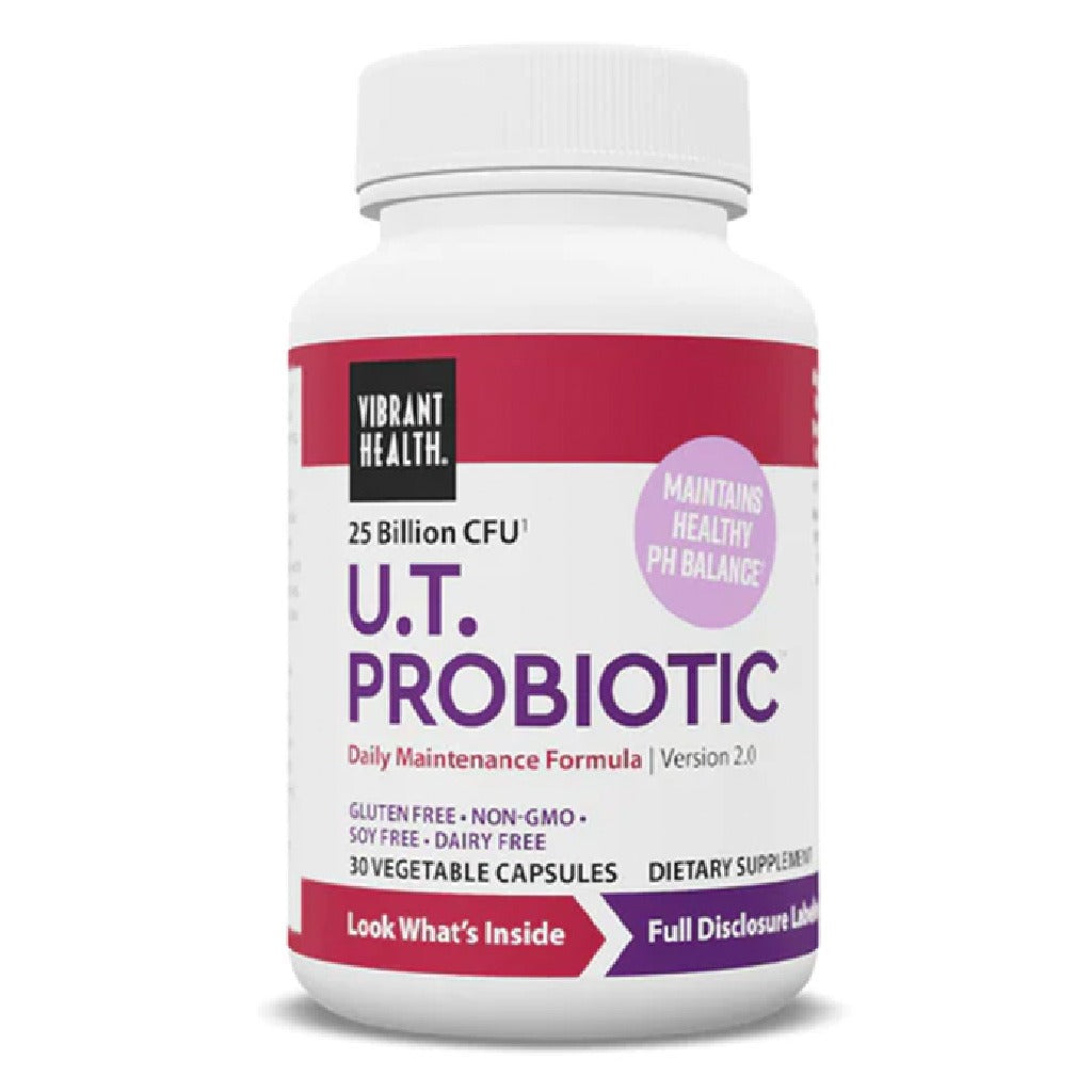 Vibrant Health U.T Probiotic Vegetarian Capsules for Urinary Health, Pack of 30's - Easy Pharmacy LLC