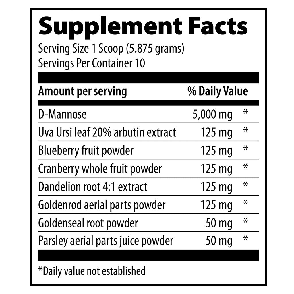 Vibrant Health U.T. Vibrance Powder with D-Mannose for Urinary Health, 58.75g - Easy Pharmacy LLC