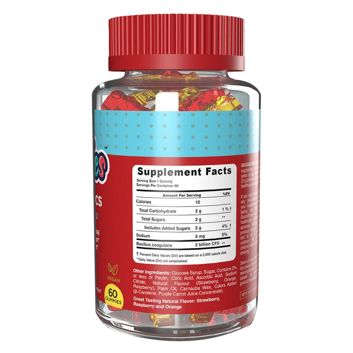 Dr. Gummies Kids Probiotic Gummies With 2 Billion CFU For Digestive Support, Pack of 60’s - Easy Pharmacy LLC