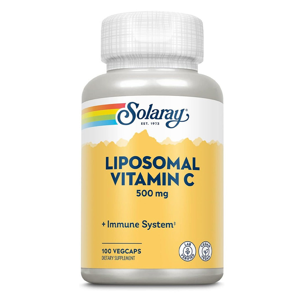 Solaray Liposomal Vitamin C 500mg Veg Capsules For Healthy Immune System, Pack of 100's - Easy Pharmacy LLC