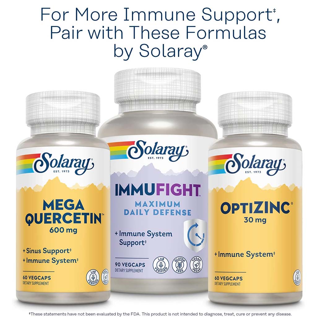 Solaray Liposomal Vitamin C 500mg Veg Capsules For Healthy Immune System, Pack of 100's - Easy Pharmacy LLC