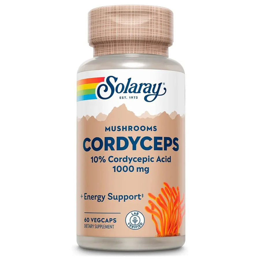 Solaray Cordyceps 10 Percent Cordysepic Acid 1000Mg Veg Capsules Pack Of 60