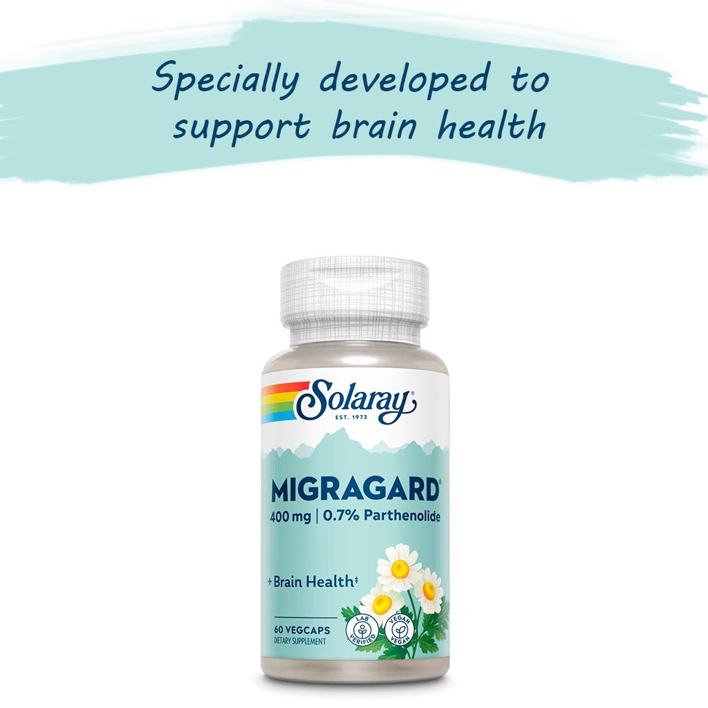 Solaray Migragard 400mg Vegetarian Capsules For Brain Health, Pack of 60's - Easy Pharmacy LLC