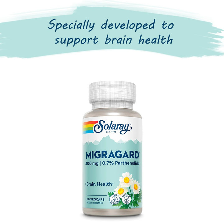 Solaray Migragard 400mg Vegetarian Capsules For Brain Health, Pack of 60's - Easy Pharmacy LLC