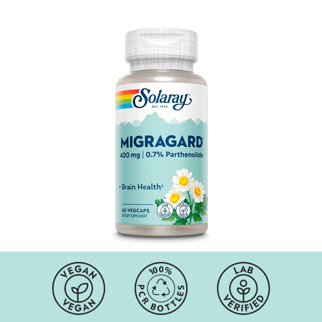 Solaray Migragard 400mg Vegetarian Capsules For Brain Health, Pack of 60's - Easy Pharmacy LLC