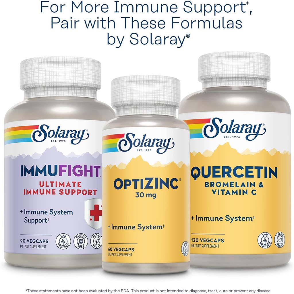 Solaray Reacta C With Black Elderberry Veg Capsules For Immunity Support, Pack of 120's - Easy Pharmacy LLC
