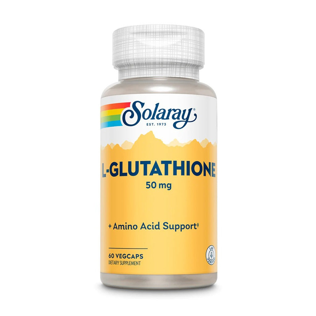 Solaray L Glutathione 50mg Vegetarian Capsules For Antioxidant Support, Pack of 60's - Easy Pharmacy LLC