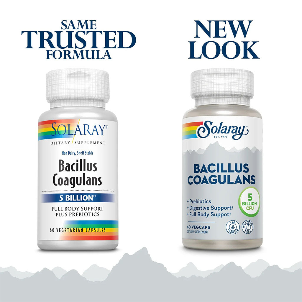 Solaray Bacillus Coagulans 5 Billion CFU Vegetarian Capsules With Prebiotics For Digestive & Full Body Support, Pack of 60's - Easy Pharmacy LLC