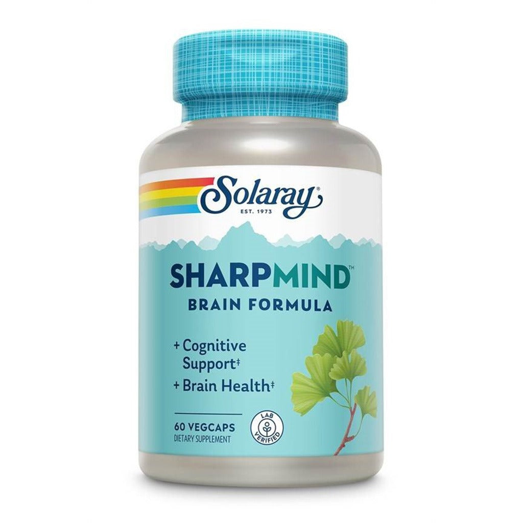 Solaray Sharpmind Brain Formula Vegetarian Capsules For Cognitive Support & Brain Health, Pack of 60's - Easy Pharmacy LLC