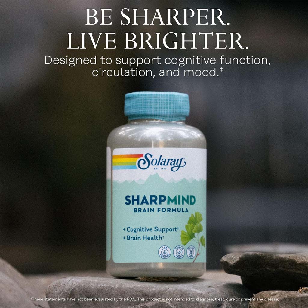 Solaray Sharpmind Brain Formula Vegetarian Capsules For Cognitive Support & Brain Health, Pack of 60's - Easy Pharmacy LLC