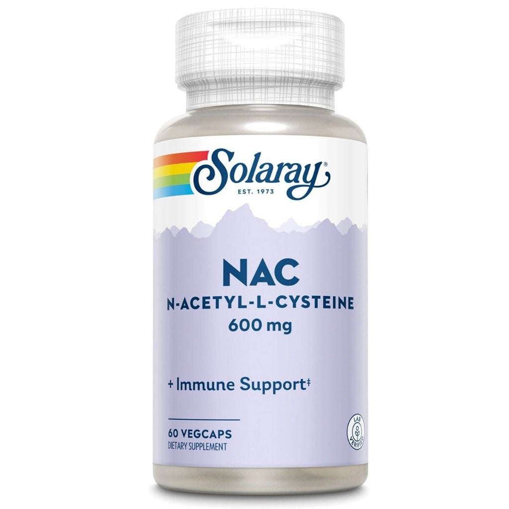 Solaray N-Acetyl-L-Cysteine 600mg Vegetarian Capsules For Immunity Support , Pack of 60's - Easy Pharmacy LLC