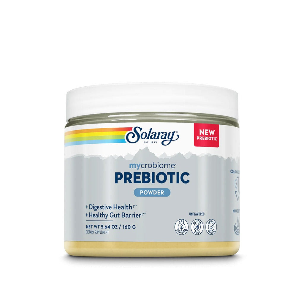 Solaray Microbiome Prebiotic Powder For Digestive Health & Healthy Gut Barrier, Unflavored, 160g - Easy Pharmacy LLC