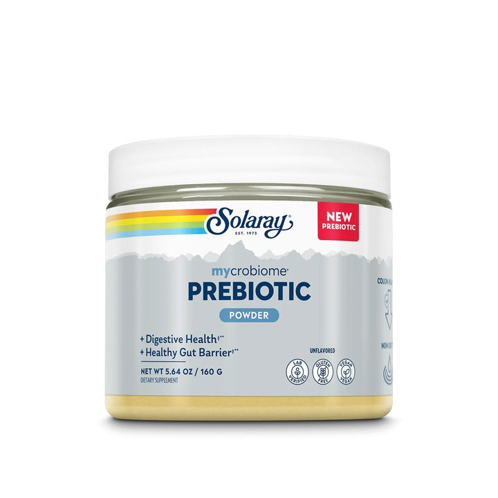 Solaray Microbiome Prebiotic Powder For Digestive Health & Healthy Gut Barrier, Unflavored, 160g - Easy Pharmacy LLC