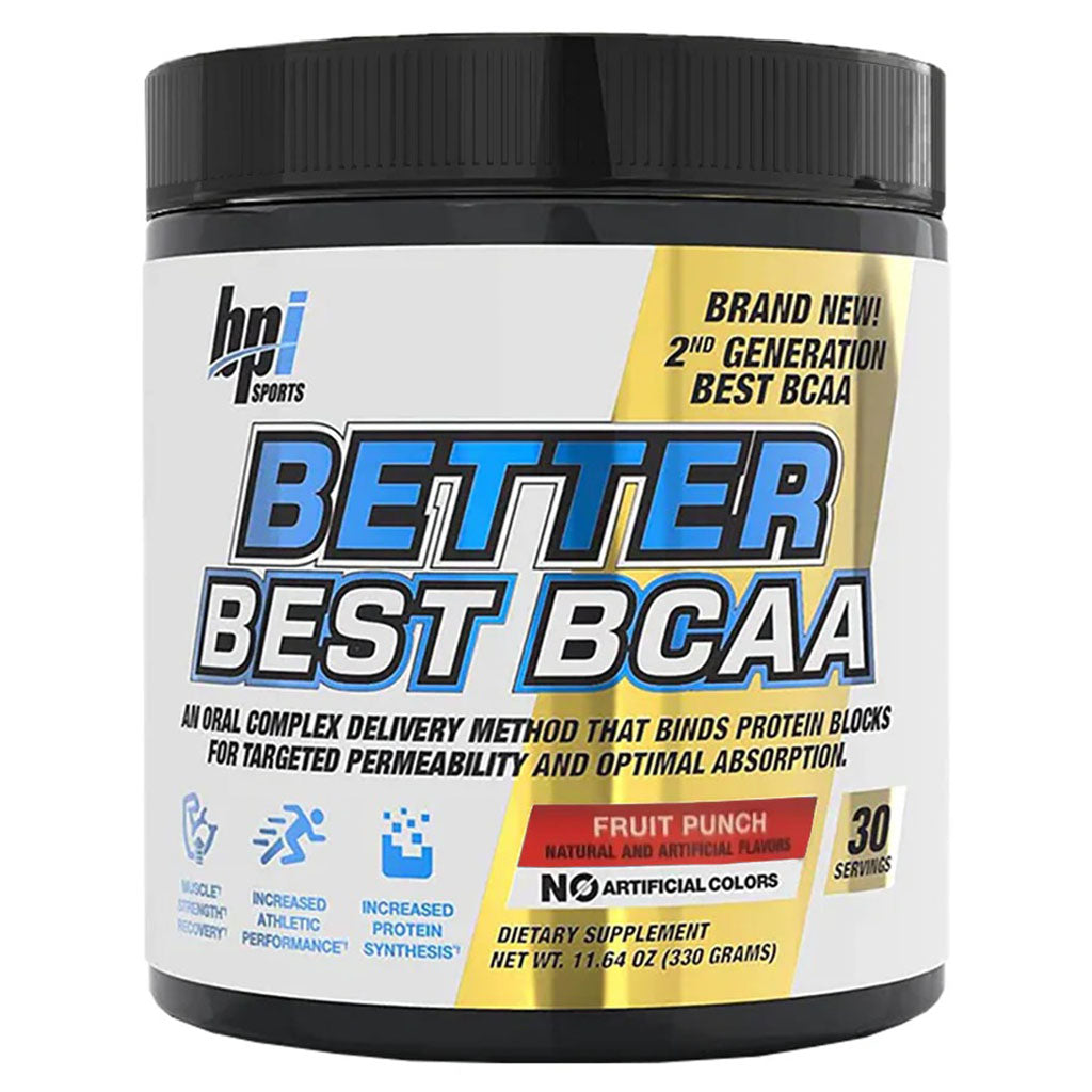 BPI Sports Better Best BCAA For Muscle Recovery & Endurance Fruit Punch 30 Servings, 330g - Easy Pharmacy LLC