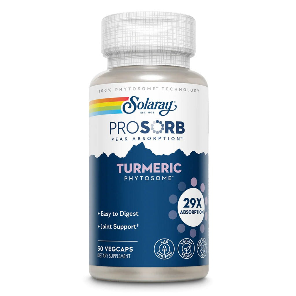 Solaray Prosorb Turmeric Curcumin Phytosome™ Vegcaps For Joint Support, Pack of 30's - Easy Pharmacy LLC