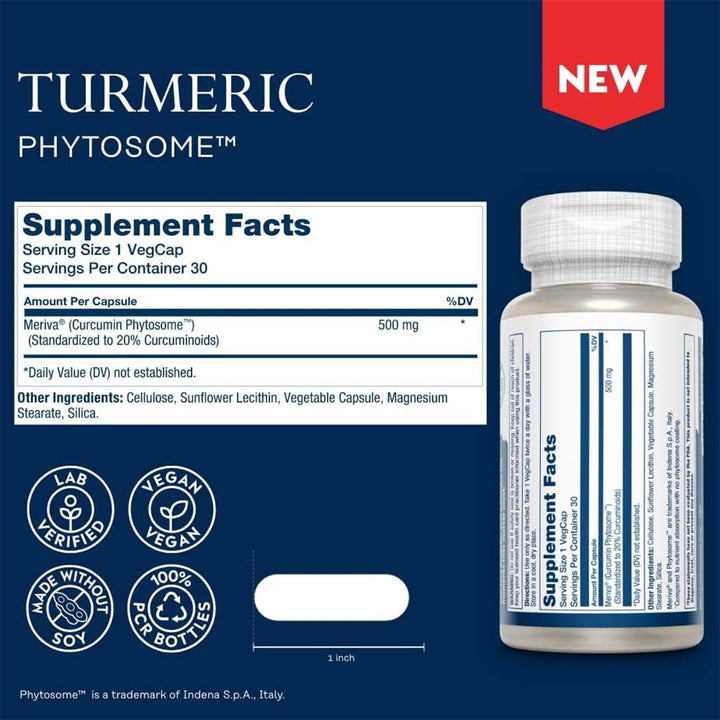 Solaray Prosorb Turmeric Curcumin Phytosome™ Vegcaps For Joint Support, Pack of 30's - Easy Pharmacy LLC