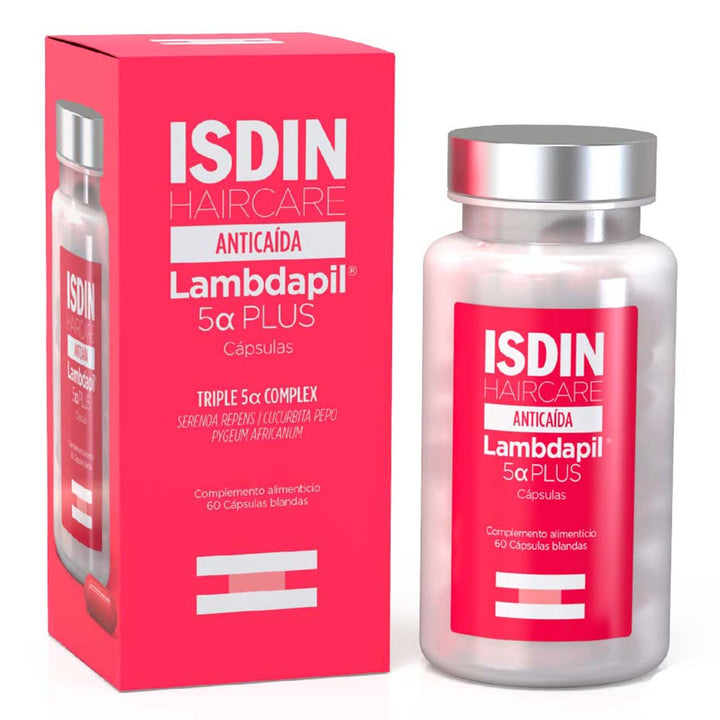 Isdin Haircare Anticaida Lambdapil 5α Plus Anti-Hair Loss Supplement Capsules, Pack of 60's - Easy Pharmacy LLC