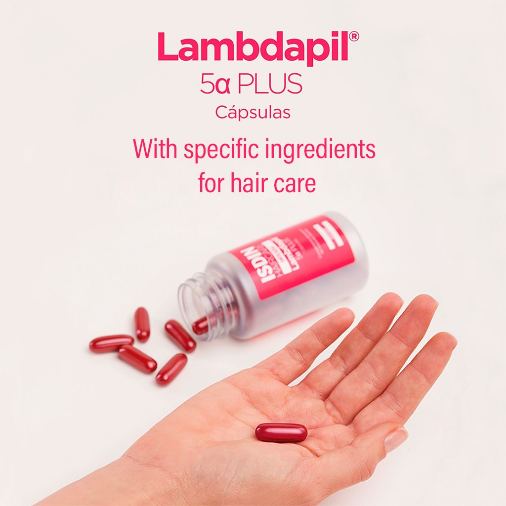 Isdin Haircare Anticaida Lambdapil 5α Plus Anti-Hair Loss Supplement Capsules, Pack of 60's - Easy Pharmacy LLC
