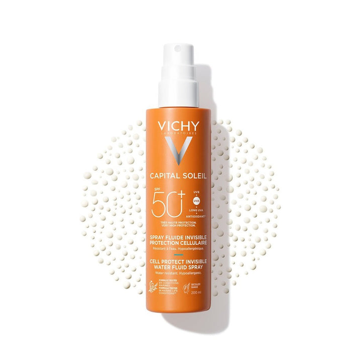 Vichy Capital Soleil Cell Protect SPF 50+ Sunscreen Invisible Water Fluid Spray 200ml - Easy Pharmacy LLC